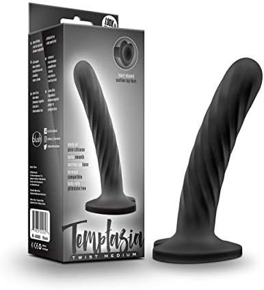 Blush Temptasia Twist Medium Silicone Dildo - 5.5 Inch Length And 1 Inch Width - Twisted Swirl Design For Added Friction - Heart Shaped Suction Cup Base And Harness Compatible - Sex Toy For Adults