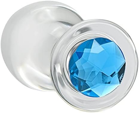Crystal Anal Plug Bum Plugs Jewelry Anal Trainer Toys Glass Massage Butt Plug Large Medium Small Anal Stimulation Sex Toy For Unisex Masturbation (Light Blue) - Image 2