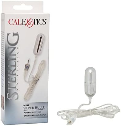 Calexotics Sterling Collection - Mini Wired Bullet Egg Vibrator - Sex Toys For Couples - Adult Vibe Massager - Silver - 1.5 Inch