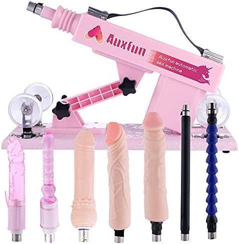 Auxfun Sex Machine For Women Thrusting Dildo Machines Automatic Powerful Love Machine For Men With 7 Attacments 3Xlr Machines Connector For Couple Adult Toy