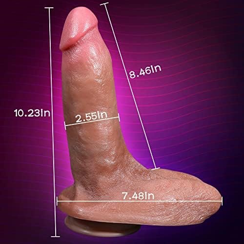 Realistic G-Spot Dildo For Women, Huge Liquid Silicone Lifelike Penis Skin Feels Like Flexible Cock With Strong Suction Cup For Hand-Free Play Vagina G-Spot Anal Simulate (L) - Image 2