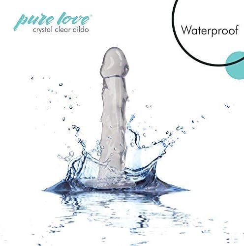 Pure Love Dildo With Suction Cup, Ultra-Raised Ridges, Adult Sex Toy, Crystal Clear, 7" - Image 3