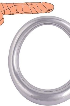 Cock Ring Metal Penis Ring Is Sleek And Comfortable Cock Rings For Men Made Of Medical Grade Stainless Steel Penis Rings There Are 4 Different Sizes Arc Ring Without Edges (Silver White 02, 1.7 In)