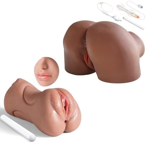 3 In 1 Male Masturbator Sex Toy,Sex Doll,19.84Lb Life-Sized Sex Doll Ass Male Masturbator & Drying Stick& Heating Rod&Sex Doll Douche Washer Hose