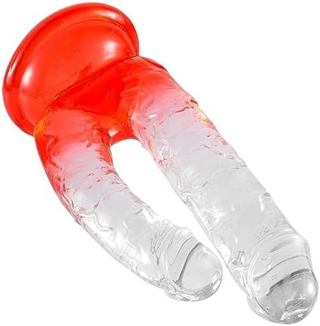 Resxong Double-Ended Dildo, Realistic Clear Dildo With Strong Suction Cup Hands-Free Play For Women/Men/Gay Adult Sex Masturbator G Spot Prostate Play - Image 2