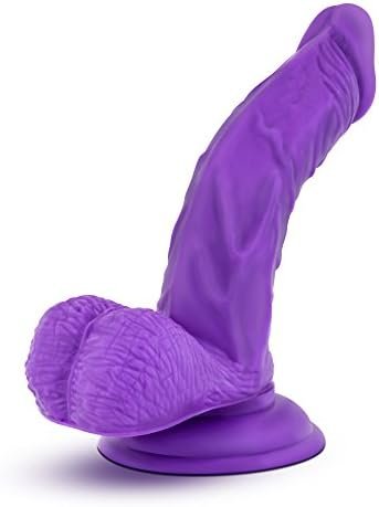 Ruse - Magic Stick - 7" Realistic G Spot Stimulating Curved Ultrasilk Smooth Soft Platinum Cured Purio™ Silicone Dildo - Suction Cup Harness Compatible Sex Toy For Women Men Adults - Purple - Image 3