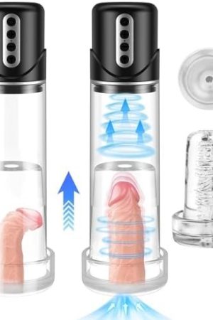 Electric Vacuum Penis Pump Sex Toys For Men,Penis Enlarger Enlargement Extend Pump Male Sex Toy With 6 Suction Modes, Male Masturbator With Pocket Pussy Penis Extender Sex Toy For Men Bigger Stronger