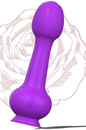 Topkuko Rose Sex Toys Dildo Vibrator - Sex Toys For Women Clitoris G Spot Anal Stimulator With Powerful Suction Cup, 10 Powerful Vibration Modes For Woman Man Couples Pleasure (6.2 Inches)