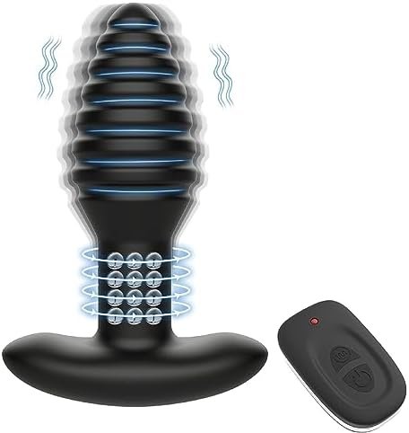 Anal Vibrator Sex Toys 360° Degree Prostate Massager 7 Vibrating& 7 Rotating Modes, Adult Games Vibrators Anal Butt Plug With Remote Control For Men Women Couple