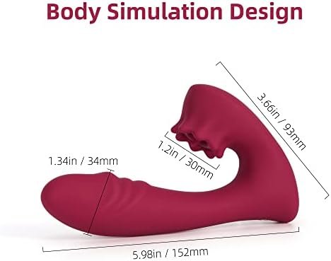 Clitoral Licking Vibrator, Clitoral G Spot Vibrator Clitoris Massage Tongue Vibrating Licking Stimulator, Adult Sex Toys For Women Couples With Multi-Modes, Waterproof, Rechargeable-Purple - Image 3