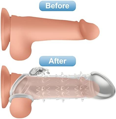 Reusable Cock Extender Ultra-Soft Penis Enlarger Penis Sleeve Prolong Erection Condom Sheath With Convex Grain For Men Couples - Image 3