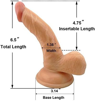 Aphrod 6.5 Inch Realskin American Whoppers Flexible Ballsy Dong - Image 2