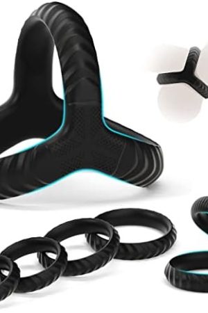 Penis Ring For Male Sex Toy,6Pcs Different Size Silicone Cock Ring Set For Men Erection Enhancing,Long Lasting Enlargers Men Couple Sex Toy,Adult Sex Toy&Games