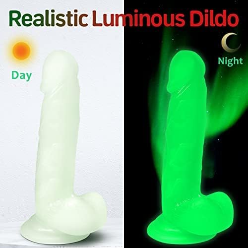 Realistic Luminous G-Spot Dildos For Women - 7.5 Inch Penis Dong With Lifelike Glans Veins Testicles & Hands-Free Suction Cup, Flexible Cock Adult Sex Toys For Vaginal Anal Stimulation - Image 2