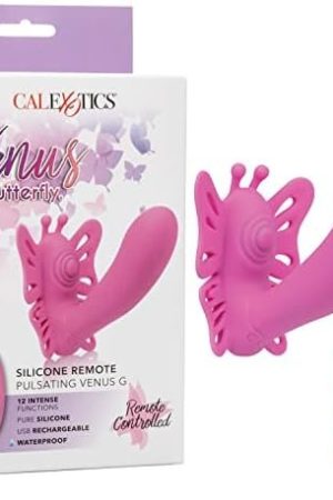 Calexotics Venus Butterfly Silicone Remote Pulsating Venus G, Pink (12402)