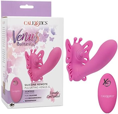 Calexotics Venus Butterfly Silicone Remote Pulsating Venus G, Pink (12402)