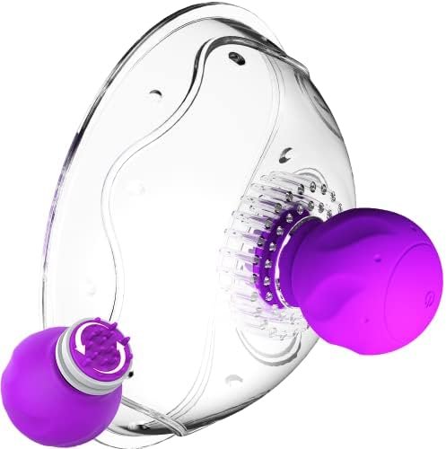 Wireless Nipple Massager,5.5" Diameter Bigger Version Vibrating Nipple Suckers With 360° Rotational Stimulation,10 Vibration Modes, Wireless Vibrator Sex Toys For Women,1 Pair