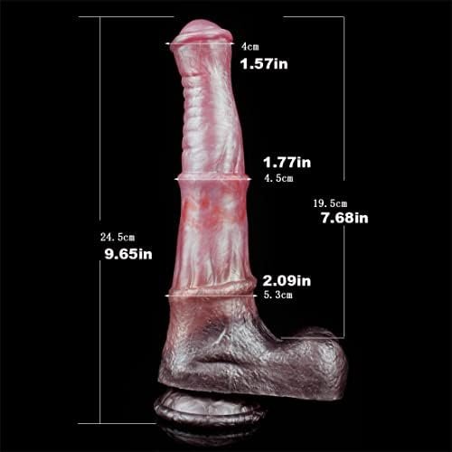Frrdei Realistic Horse Dildo, Suction Cup Animal Dildos G Spot, 9.66In Long Silicone Dildos For Anal Prostate Lifelike Dildo Adult Sex Toy - Brown, 1.0 Count - Image 2