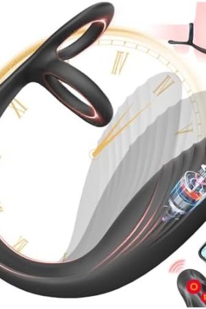 Hoesdik Wearable Vibrating Prostate Massager Taint Stimulator With Cock Ring, Anal Adult Sex Toys For Men, Flexible App Remote Control Anal Butt Plug Penis Ring Vibrator Male Couples Sex Toy For Men