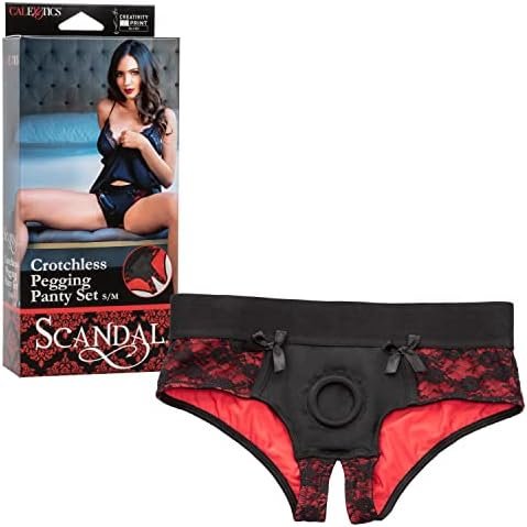 Calexotics Scandal® Crotchless Pegging Panty Set Multi