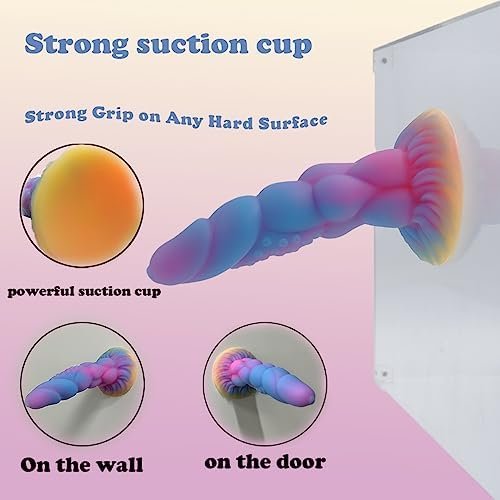 Realistic Monster Silicone Dildo, 8.26" Huge Thick Liquid Dildo With Strong Suction Cup, Big Soft Fantasy Dildo For Women, Large Anal Plug Prostate Hands-Free Play Adult Sex Toy - Image 3
