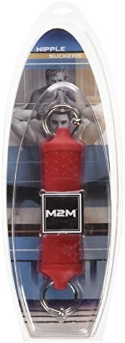 M2M Nipple Sucker Silicone With Ring, Red - Image 2