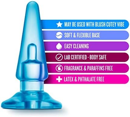 Blush B Yours Basic Anal Plug - Tapered Tip For Easy Insertion - Base Anchors Plug Safely Outside The Body - 4 Inch Length And 1.25" Width - May Be Used With Blush Cutey Vibe - Sex Toy For Adults - Image 2
