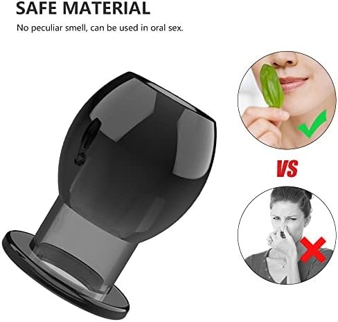 Hollow Speculum Peeking Anal Beads Butt Plug Expander Tunnel Transparent Anus Dilation Adult Women Men Gay Gray Transparent - Image 2