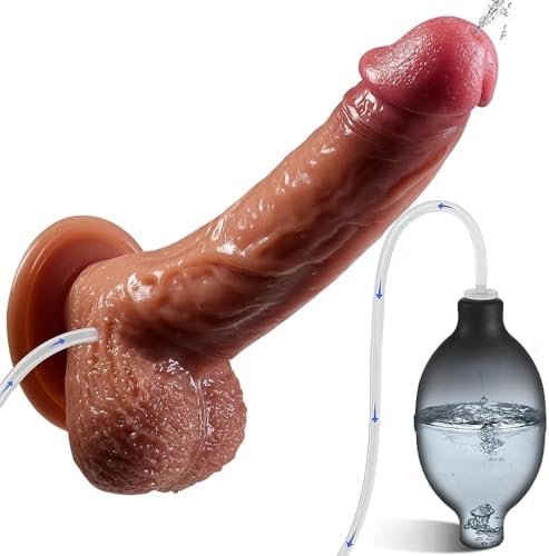 Realistic Squirting Dildo Sex Toy - 8.3 Inch Ejaculating Penis With Strong Suction Cup For Hands-Free Play, G-Spot Anal Dildos, Anal Prostate Dildos Adult Sex Toys For Wome Men Couple Pleasure