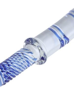 Epichao 11.4Inches Large Blue Swirl Glass Dildo Crystal Penis Adult Sex Toy Quick Orgas Female Masturbator G-Spot Stimulator
