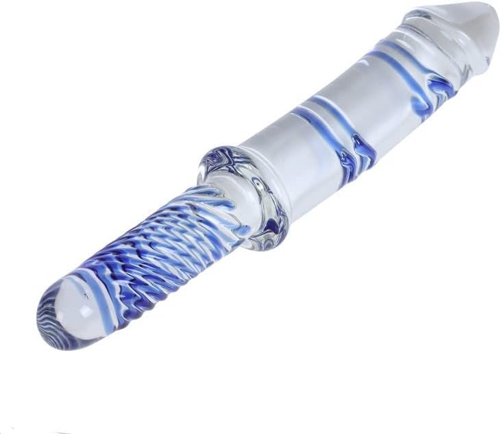 Epichao 11.4Inches Large Blue Swirl Glass Dildo Crystal Penis Adult Sex Toy Quick Orgas Female Masturbator G-Spot Stimulator