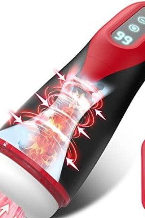 Automatic Male Masturbators - Sucking Male Masturbator With 9 Suction & Vibration & Heating Adult Male Sex Toys For Men (Black)