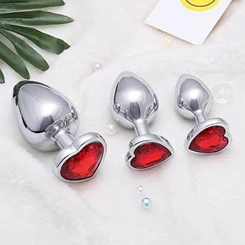 Butt Plugs Anal Plug Toys Heart-Shaped Waterproof Stainless Steel Expanding Anal Plug Trainer Set Sex Toy For Men Women Couples - Image 2