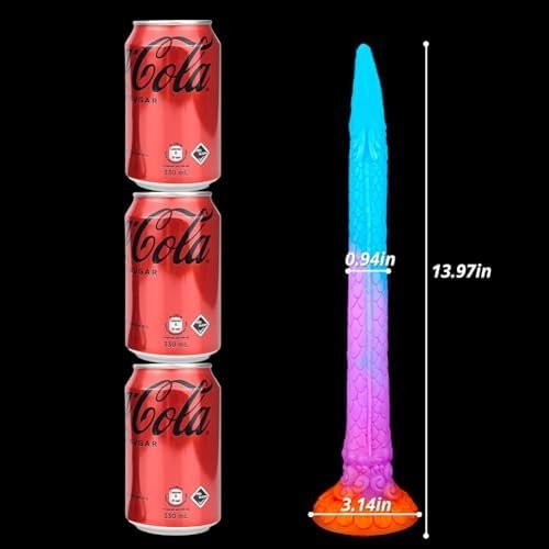 Super Long Tentacle Anal Plug,Silicone Anal Dildo Luminous Butt Plug Dragon Dildo With Strong Suction Cup Prostate Stimulator Anal Dilator Prostate Vaginal Training Adult Sex Toy (13.97 Inch) - Image 2