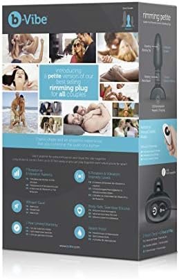 B-Vibe - Rimming Plug Petite- Beginner Vibrating Butt Plug That Offers 7 Rotating & 6 Vibrating Patterns (Insertable Size: 3.9” / 10 Cm X 1.4” / 3.5 Cm-Color: Black) - Image 3