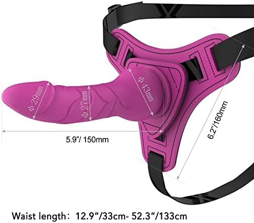 Strap-On Dildo Wearable Harness Realistic Dildo Detachable Silicone G Spot Stimulator, Vagina Massager Female Masturbator Sex Toys For Women Lesbian Couple (Purple) - Image 2
