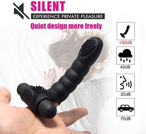 G-Spot Finger Clit Anal Nipples Vibrator Adult Sensory Toys Female Masturbation Massage Sex Toys Waterproof Rechargeable Multi-Frequency Vibrator(Black) - Image 3