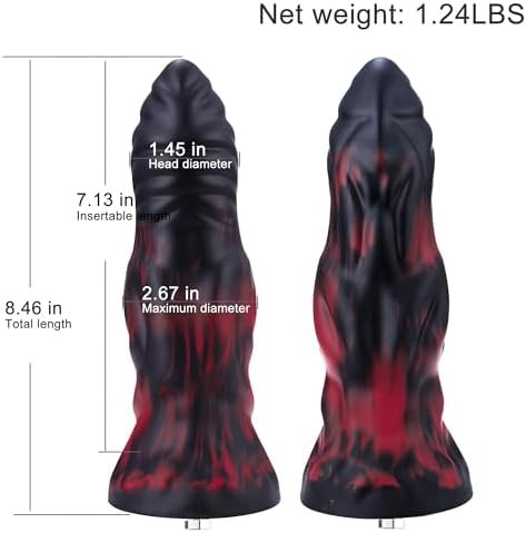 Hismith 8.86" Silicone Dildo,8" Insertable Length,Max Width 3" With Kliclok System, M Size - Fantasy Series - Image 3