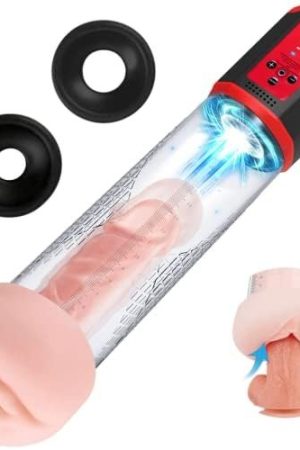 Automatic Sucking Penis Pump Men'S Sex Toys, 5 Speed Electric Penis Enlarger Cock Pump Dick Pump With Vagina Sleeve Male Masturbator Penis Extender Pussy Pump Sex Machine Couple Adult Sex Toys For Men