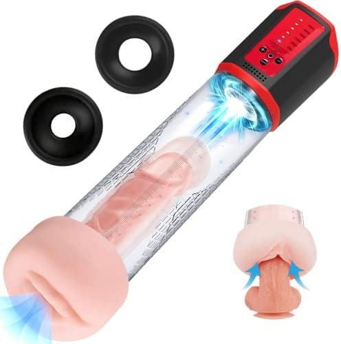 Automatic Sucking Penis Pump Men'S Sex Toys, 5 Speed Electric Penis Enlarger Cock Pump Dick Pump With Vagina Sleeve Male Masturbator Penis Extender Pussy Pump Sex Machine Couple Adult Sex Toys For Men