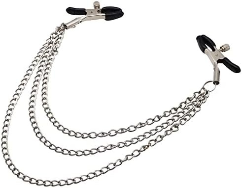 Kisshake Nipple Clamp With Chain Breast Clips Nipple Stimulator Bdsm Restraint Kits Adult Sex Toys For Women Solo Play Or Couples Fun Adjustable Fetish Nipple Teasers Breast Sensual Nipple Clips - Image 2