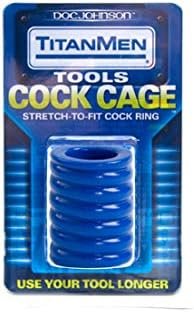 Doc Johnson Titanmen - Cock Cage - Use As C-Ring Or Ball Stretcher - Firmer Erections - Gives Your Boys A Tug - Stretch-To-Fit - Clear - Image 2