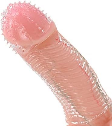 Cock Ring Set Penis Extension Sleeve With 4 Different Designs Cock Enlargement Cover With Vivid Glans Delay Ejaculation Sex Toys For Men Play - Image 2