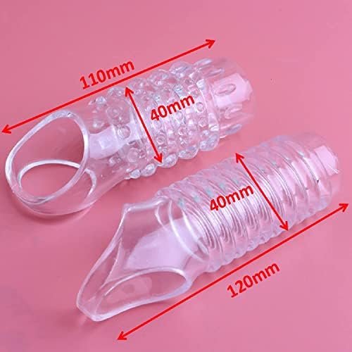 New Soft Big Realistic Sleeve Extender Sheath For Men Male Enhancement Extension Sleeve Transparent 2Pcs 1132 - Image 2
