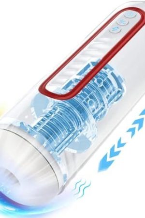 Automatic Thrusting Male Masturbators - Upgraded Male Masturbator With 7 Full-Wrap Thrusting & Powerful Vibrating Modes, Male Blowjob Machine Pocket Pussy Strokers 3D Textured Adult Sex Toys For Men
