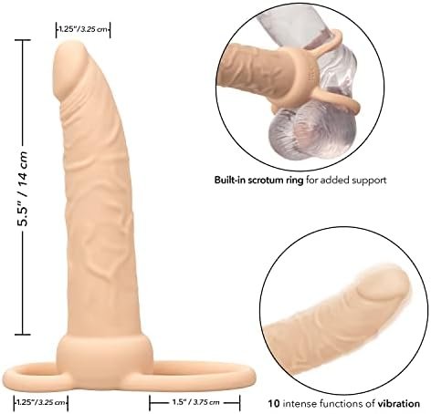 Calexotics Performance Maxx Rechargeable Dual Penetrator Cock Ring Butt Plug - Ivory - Se-1634-05-3 - Image 2