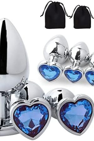 Heart Butt Plug Set Metal Anal Plug - 3 Pcs Anal Plugs, Buttplug, But Plug, Sexual Stimulation Device For Butt Plug Set, Anal Sex Toy Butt Toys Anal Toys, Butt Training Plugs Kit For Women Men Couple