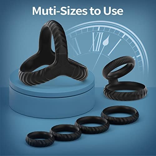 Penis Ring For Male Sex Toy,6Pcs Different Size Silicone Cock Ring Set For Men Erection Enhancing,Long Lasting Enlargers Men Couple Sex Toy,Adult Sex Toy&Games - Image 3