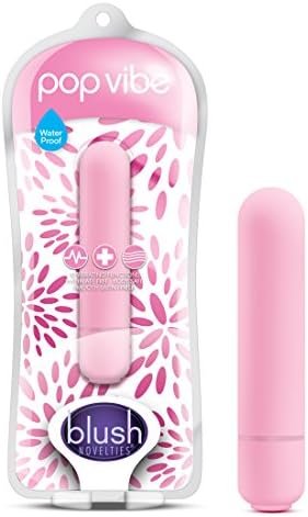 Blush Vive Pop Vibe - Waterproof 10 Function Rumbly Micro Vibrator - Satin Smooth Texture - Travel Sized Pocket Vibe, Sensual Massager For Women - Cherry Red