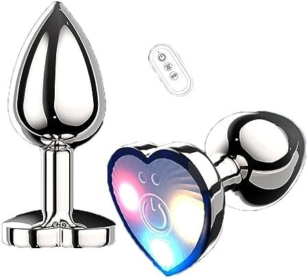Luminous Love Base Remote Control 10 Frequency Vibration Metal Anal Plug Masturbation Anal Plug Sm Sex Toy - Image 2